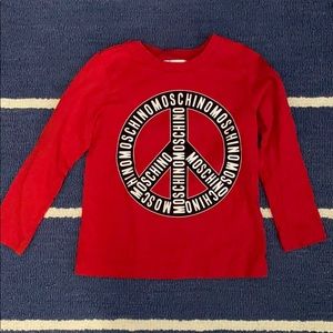 Moschino Red long sleeve tshirt